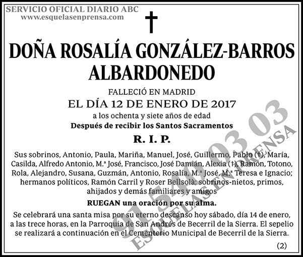 Rosalia González-Barros Albardonedo